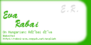 eva rabai business card